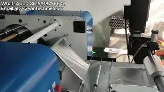 Fully automatic 6 shafts aluminium foil rewinding machine.