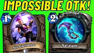 An IMPOSSIBLE Hearthstone Combo! Air Guitarist Xal'atath EXODIA Warlock?!