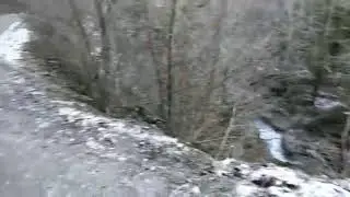 В Абхазии БТР  упал с обрыва