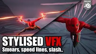 Smears, Speed Lines, dust, trails, stylised 2D and 3D FXs in Blender