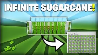 1.18 SUPER EFFICIENT SUGARCANE FARM TUTORIAL IN MINECRAFT BEDROCK (MCPE, XBOX, PS, SWITCH, PC)