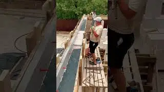 Монтаж опалубки и заливка армопояса