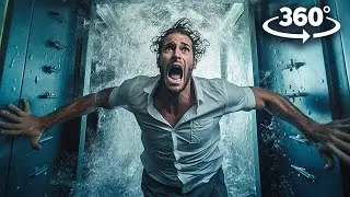 360° VR ESCAPE FROM TSUNAMI IN AN ELEVATOR| Fight Monsters in a Secret Lab Horror Video 4K Ultra HD