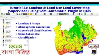 Land Use Land Cover Map of Landsat 8 (Supervised) using Semi Automatic Classification Plugin in QGIS