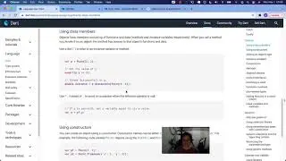 Dart Language Tour - Using class members