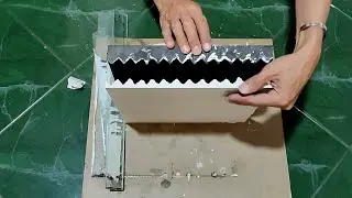 Making wall panel master from spoon | Homemade gypsum wall panel