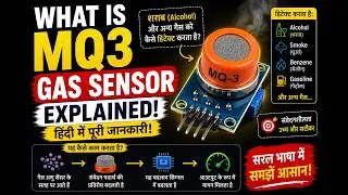 MQ3 Gas Sensor Explained In HINDI | Gas Sensor | MQ3 |Electronics| ElectronIQ