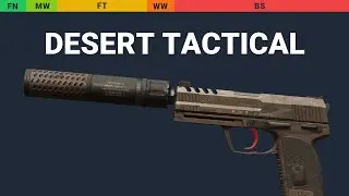 USP-S Desert Tactical - Skin Float And Wear Preview