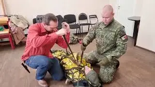 Носилки тактические Фома 180 - сверхлёгкие  ячеистые  из прошитой стропы