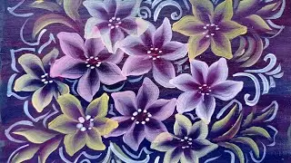 Как нарисовать цветы двойным мазком | Волшебная техника для начинающих художников