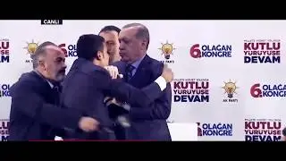 Şırnakta Erdoğana Saldırı Korkusu  Bir Anda Sahneye Atlayan Adam