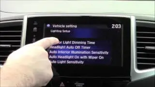 2017 Honda Pilot Interior Light Dimming Time Setup