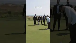 Groom sinks putt at Ocean Course #weddingvideo #wedding #golf