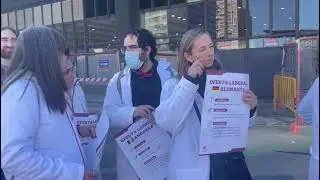 Protests de metges en el primer dia de vaga
