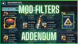 How to Make Use of Mod Filters - Calibration and Keeping Track of New Mods