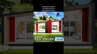 Cabaña RedHause. pequeña moderna de campo de madera. TinyHouse moderna futurista adquiere los planos