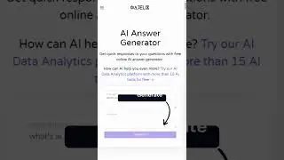 You Can Ask This #AI Anything 🤖 ❓- AI Answer Generator