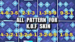ALL BINGO PATTERN FOR K.O.F SKIN | MOBILE LEGENDS × K.O.F