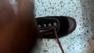 How to put lace on school shoes