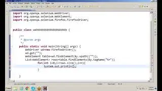 HOW TO WORK WITH WEB TABLE USING SELENIUM WEBDRIVER