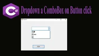 C# Dropdown a comboBox on Button click