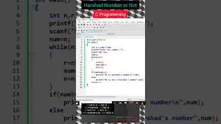 C Program to Find Given Number is Harshad Number or Not | n-Niven Number | C Program #shorts
