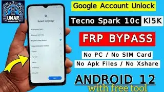 Tecno Spark 10c frp bypass/Remove password/google account from Tecno KI5k in seconds with free tool