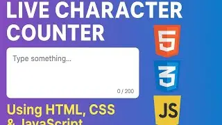 Live Character Counter Using HTML, CSS & JavaScript | Real-Time Textarea Counter Project
