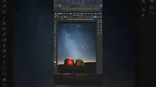 edit foto untuk menambahkan cahaya di dalam tendan menggunakan software Adobe Photoshop