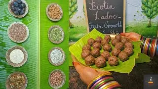 Biotin laddu for faster hair growth & glowing skin/Eat one biotin laddu daily to promote hair growth