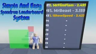 Simple Speedrun Leaderboard System Roblox Studio