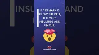 ADVANCED ENGLISH IDIOM | Below the belt meaning | Lovely English Stories 