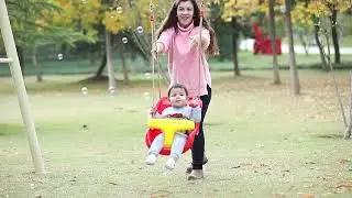 Качели детские подвесные пластмассовые/зелёные