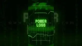 POWER LOSS   Retro CRT green screen glitch text animation