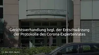 Vor Ort: Gerichtstermin Entschwärzung der Corona-Expertenratprotokolle