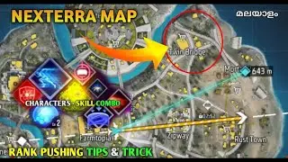 FREE FIRE RANK PUSHING TRICKS 💥 IN NEXTERRA MAP 😊 ALL MATCH PLUS 💯 | GAMING WITH MALAYALI BRO