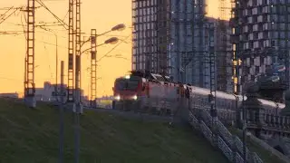 Семёрка Севастополь под ЭП20-017 по Бережковскому мосту | поезд №7 Санкт-Петербург - Севастополь