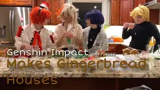 Genshin Impact (and Fukase) Make Gingerbread Houses | Genshin Impact (and Vocaloid) Cosplays