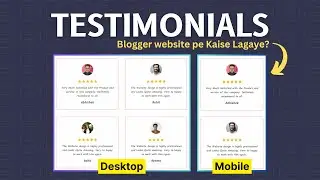 How to Add Testimonials Section in Blogger -- Hindi