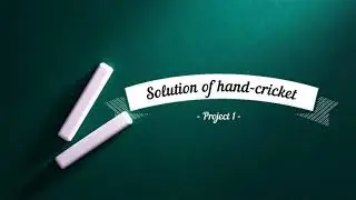Hand cricket solution |  Project 1 solution | c++