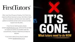 First Tutors Has Closed | Everything Tutors Need to Know (Reviews, Alternatives & What Happens Next)