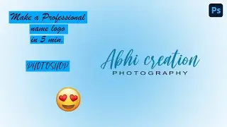 How to create your own signature photography logo in photoshop //Logo design process