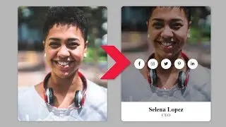 Diseña una foto de presentación con redes sociales en HTML y CSS