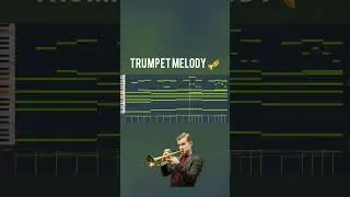 Making Trumpet Melody In FL Studio 🎺 #melody #musicproducer #flstudio #shorts