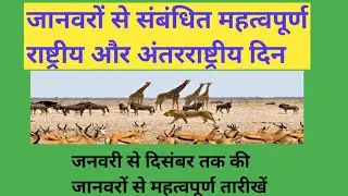 Animals' national and international day. जानवरों से संबंधित राष्ट्रीय एवं अंतर्राष्ट्रीय दिवस ।BLPS