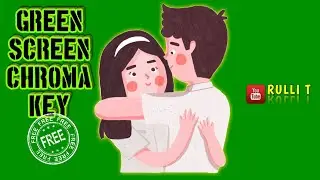 Green Screen HD - COUPLE HUG, LOVE animation 🔊 sound