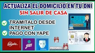 ACTUALIZACION DE DOMICILIO DNI RENIEC / TODO POR INTERNET / SIN SALIR DE TU DOMICILIO