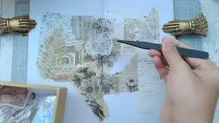 ASMR | Scrapbooking With Me | Aesthetic Journaling #vintagejournal