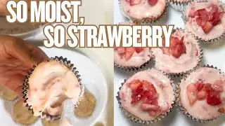 The Softest, Fluffiest Strawberry Cupcakes Ever!