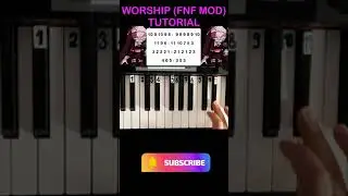 Worship (Friday Night Funkin - Mid Fight Masses MOD) - Easy piano TUTORIAL 